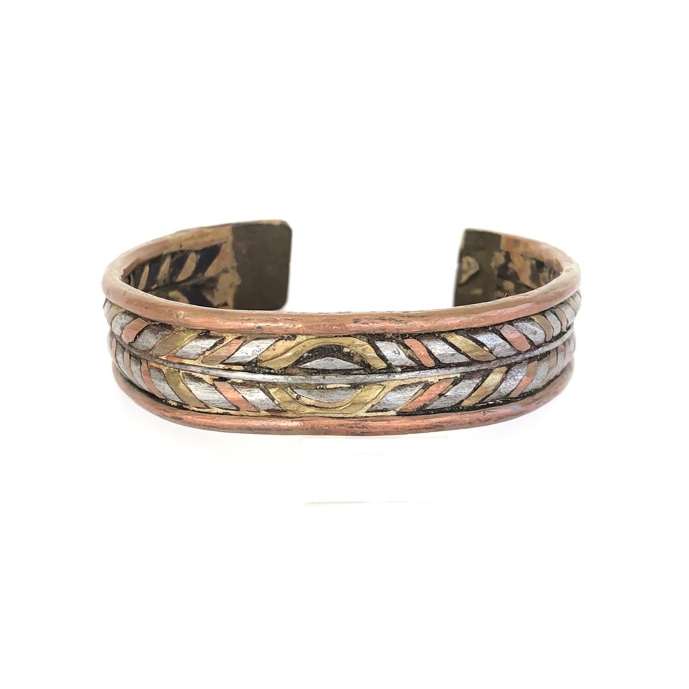 Vintage Mixed Metals Cuff Bracelet